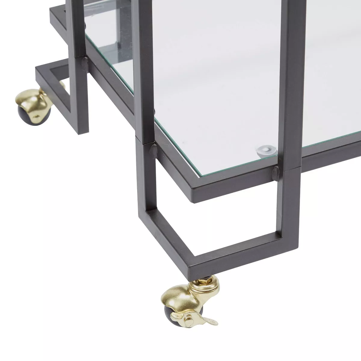 Welland 2 Tier Rectangular Serving Cart Gold - Silverwood