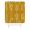 La Jardin Noir III Shower Curtain Mustard - Deny Designs
