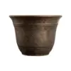 HC Companies SRA10001P02 Sierra 10 Inch Self Watering Round Weather Resistant Plastic Resin Flower Garden Planter Pot Container, Celtic Bronze