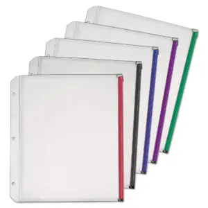 Cardinal Expanding Zipper Binder Pocket 11 x 8 1/2 Assorted Colors 5/Pack 14650