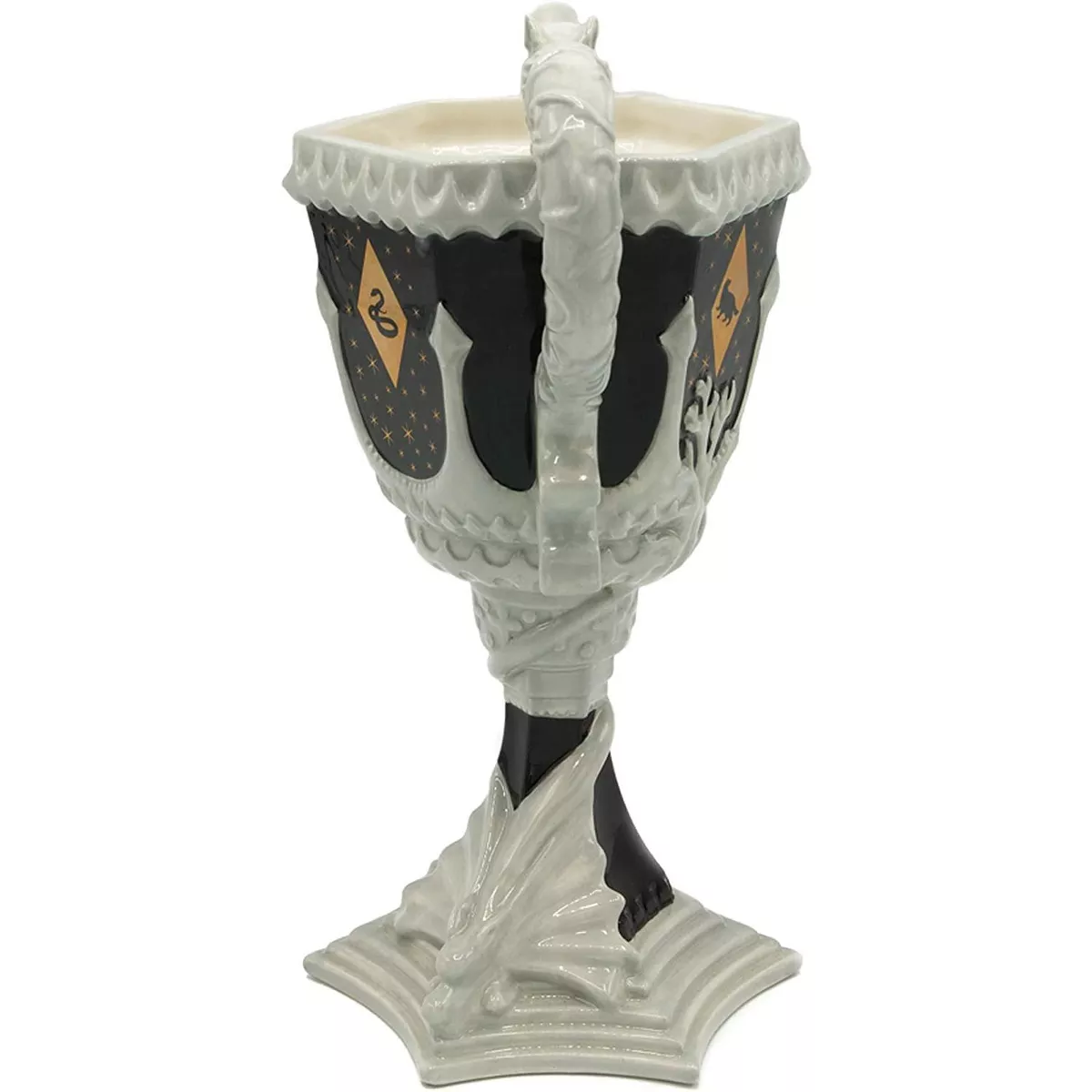 Silver Buffalo Harry Potter Hogwarts Crest 20oz Sculpted Ceramic Goblet Mug