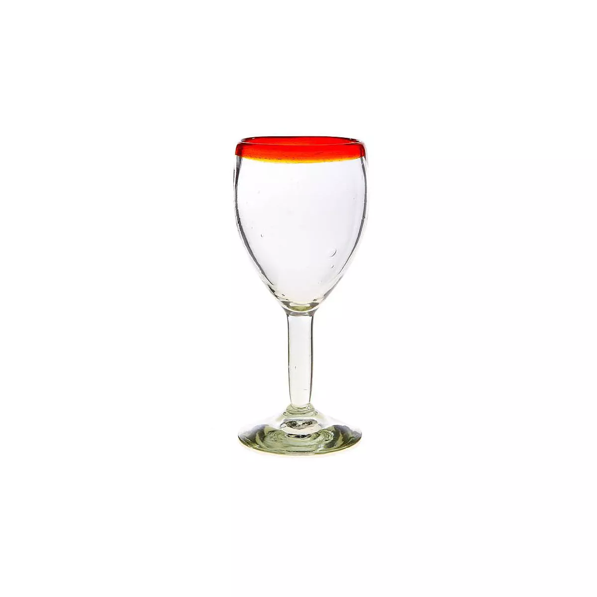 Amici Home Authentic Mexican Handmade Baja Goblet Glass, 12oz, Assorted Set of 4