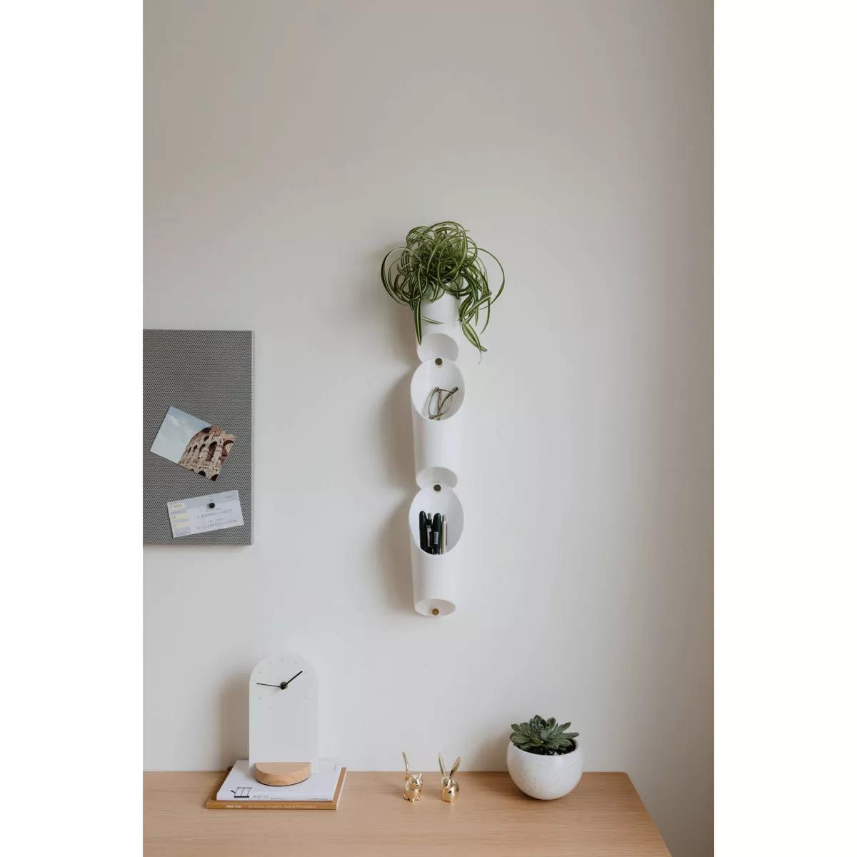 Set of 3 Floralink Wall Vessels White - Umbra