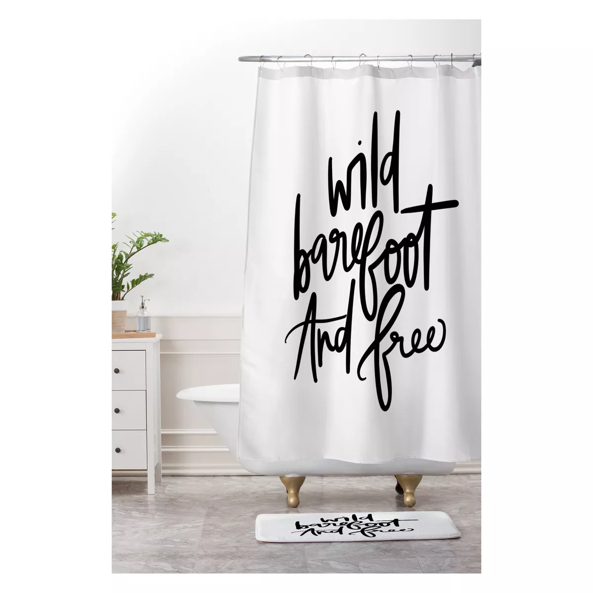 Chelcey Tate Wild Barefoot And Free Bath Rugs and Mats White 24