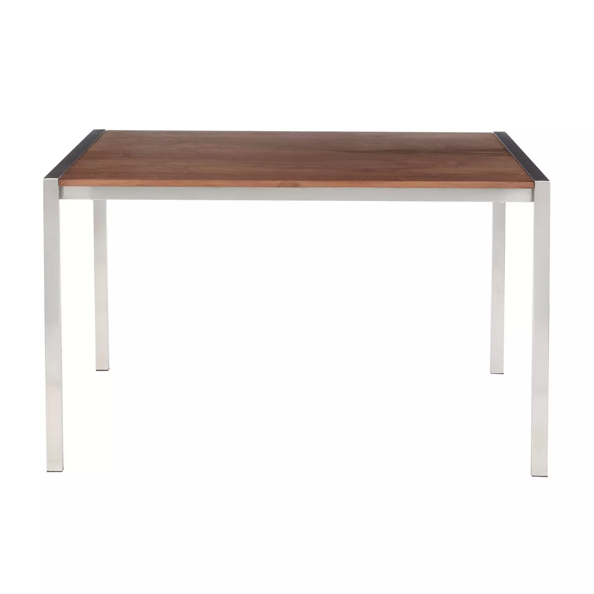Fuji Modern Dining Table Silver/Brown - LumiSource