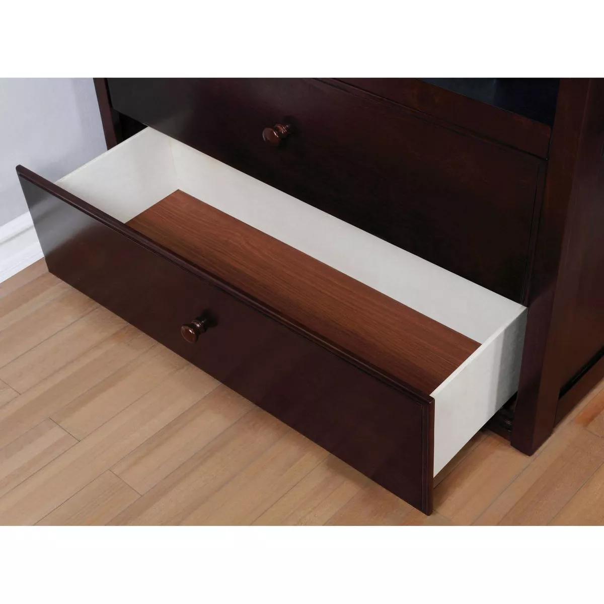 Twin Over Twin Kids' Emma Bunk Bed Dark Walnut - ioHOMES