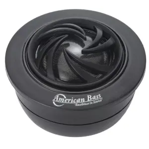 American Bass SQ T2 Soft Aluminum Dome 120 Watt Neodymium Swivel Tweeter Speaker, 2 Pack with Butyl Rubber Surround and Woven Carbon Glass Fiber Cone