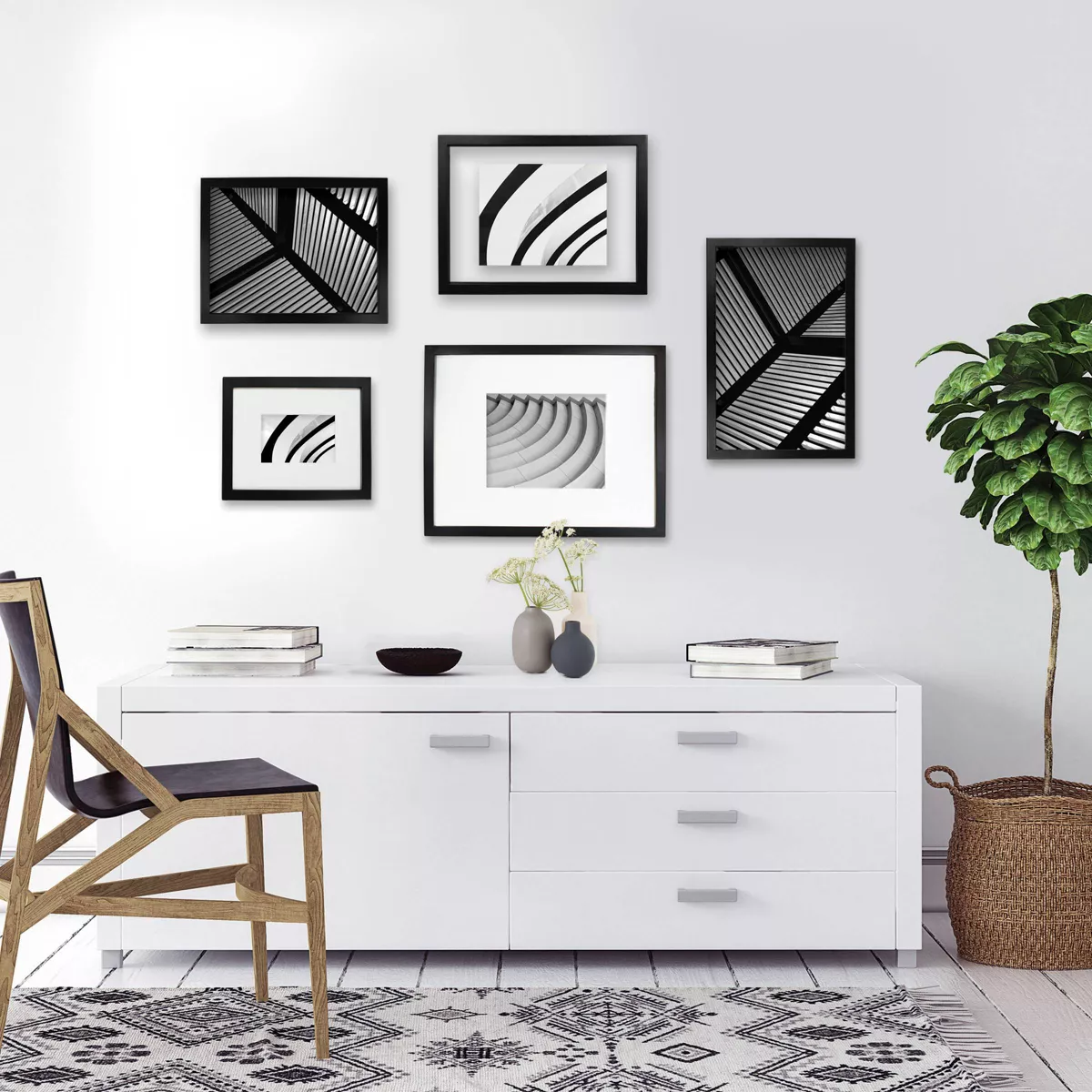 14" x 18" Matted Wood Frame Black - Made By Design™