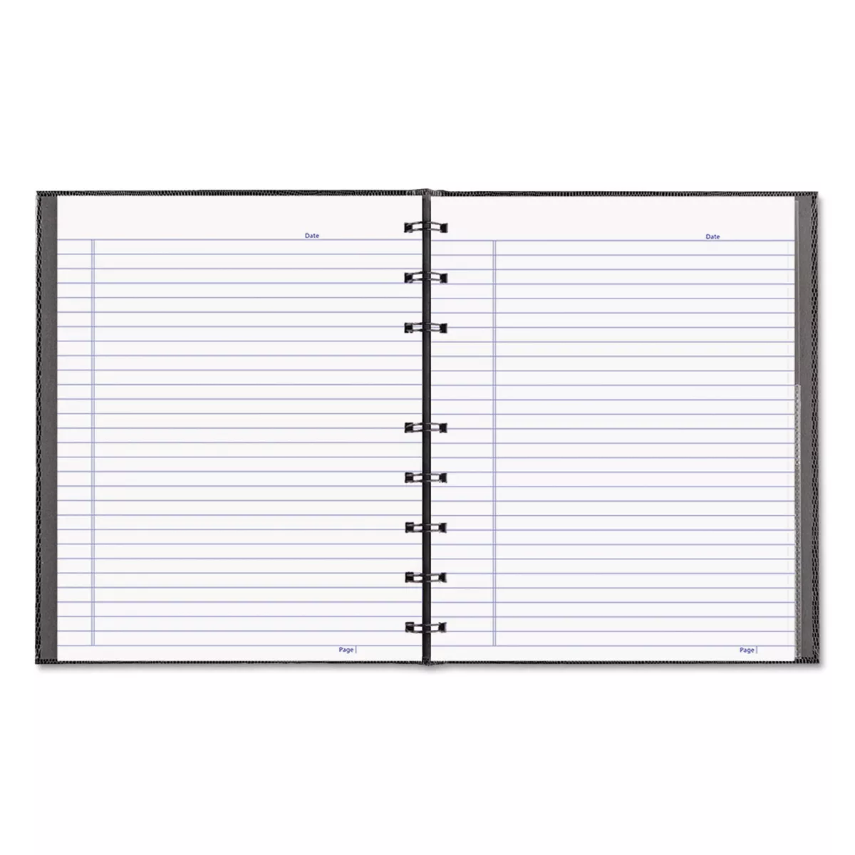 Blueline NotePro Notebook 7 1/4 x 9 1/4 White Paper Black Cover 75 Ruled Sheets A7150BLK