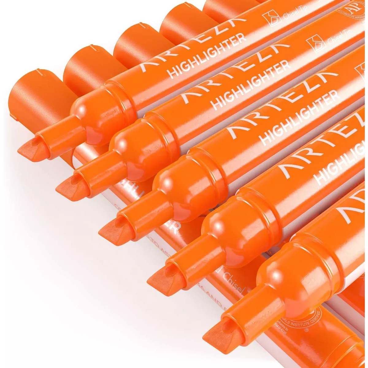 Arteza Highlighters, Wide Chisel Tip, Orange - 64 Pack (ARTZ-8562)