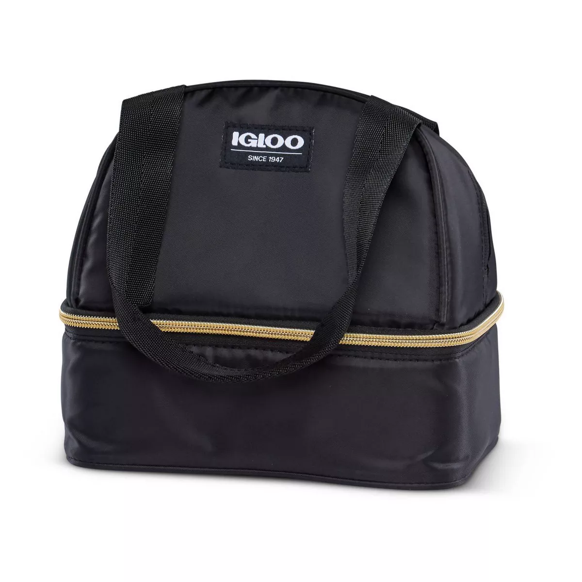 Igloo Sport Luxe Mini Dual Compartment Lunch Bag - Black/Gold
