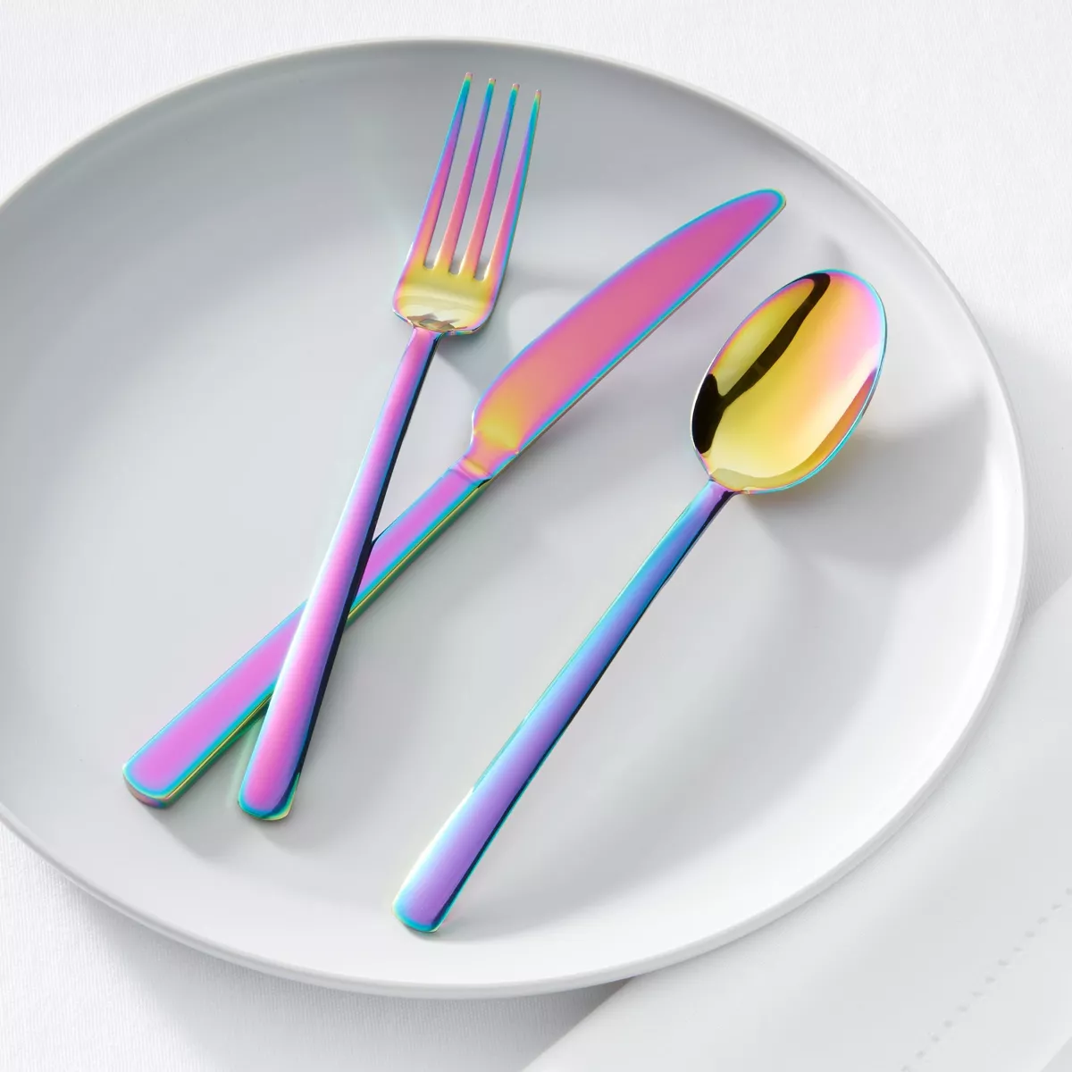 12pc Stainless Steel Annika Rainbow Silverware Set - Room Essentials™