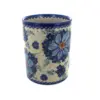 Blue Rose Polish Pottery Daisy Surprise Utensil Jar