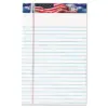 Tops American Pride Writing Pad Narrow 5 x 8 White 50 Sheets Dozen 75101