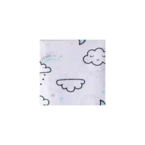 Gerber Baby Girls' 8pk Clouds/Rainbows Flannel Burp Cloth Set - Gray/Pink
