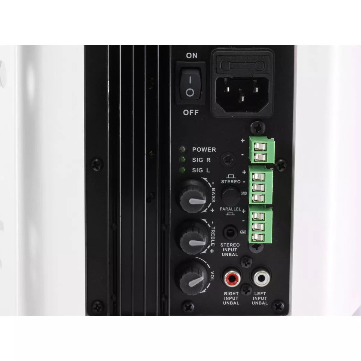 Monoprice 2-Way Active Wall Mount Speakers (Pair) 25W White
