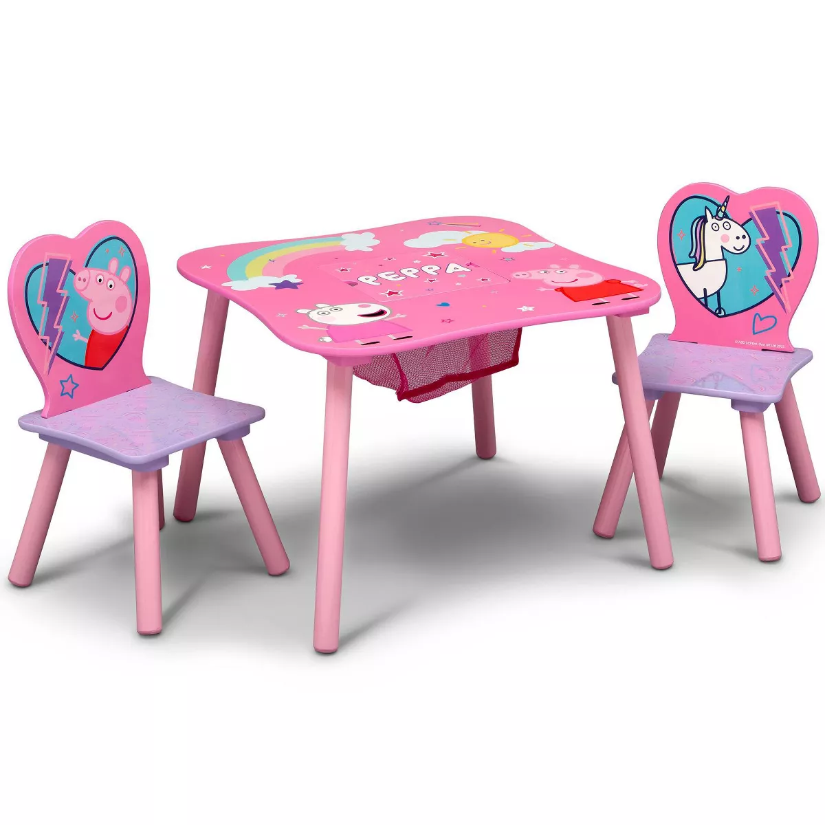 Peppa Pig Table and Chair Set with Storage - Delta Children