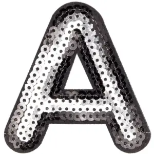 Iron On Alphabet Sequin Letter Patches A -Z and Heart (27 Piece)