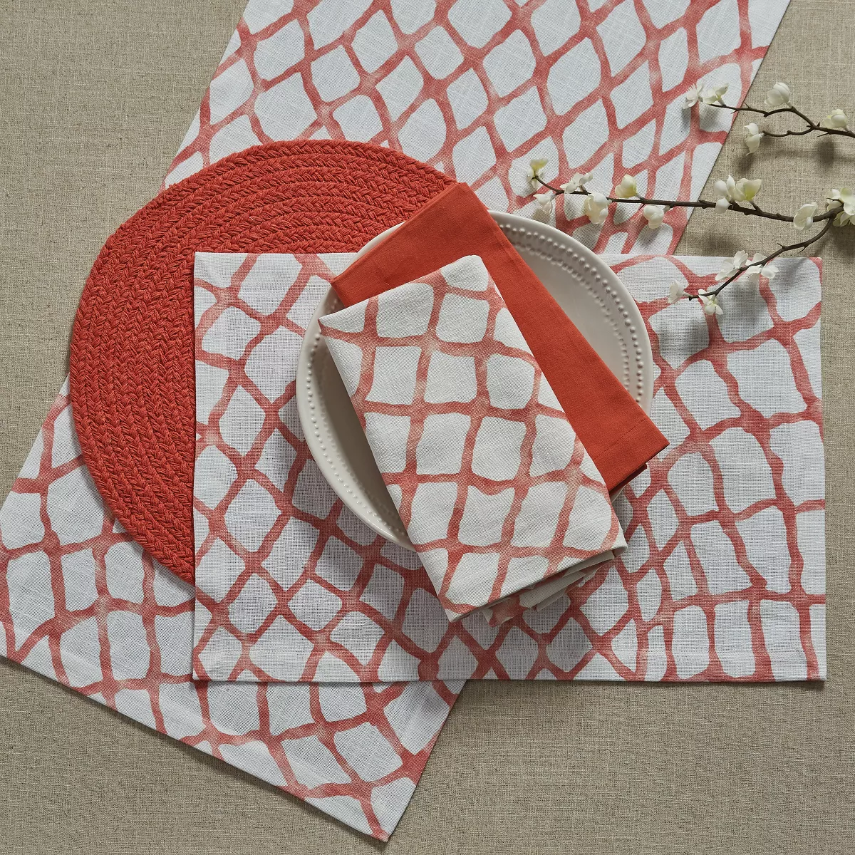 Split P Seaview Table Runner - 72''L - Coral