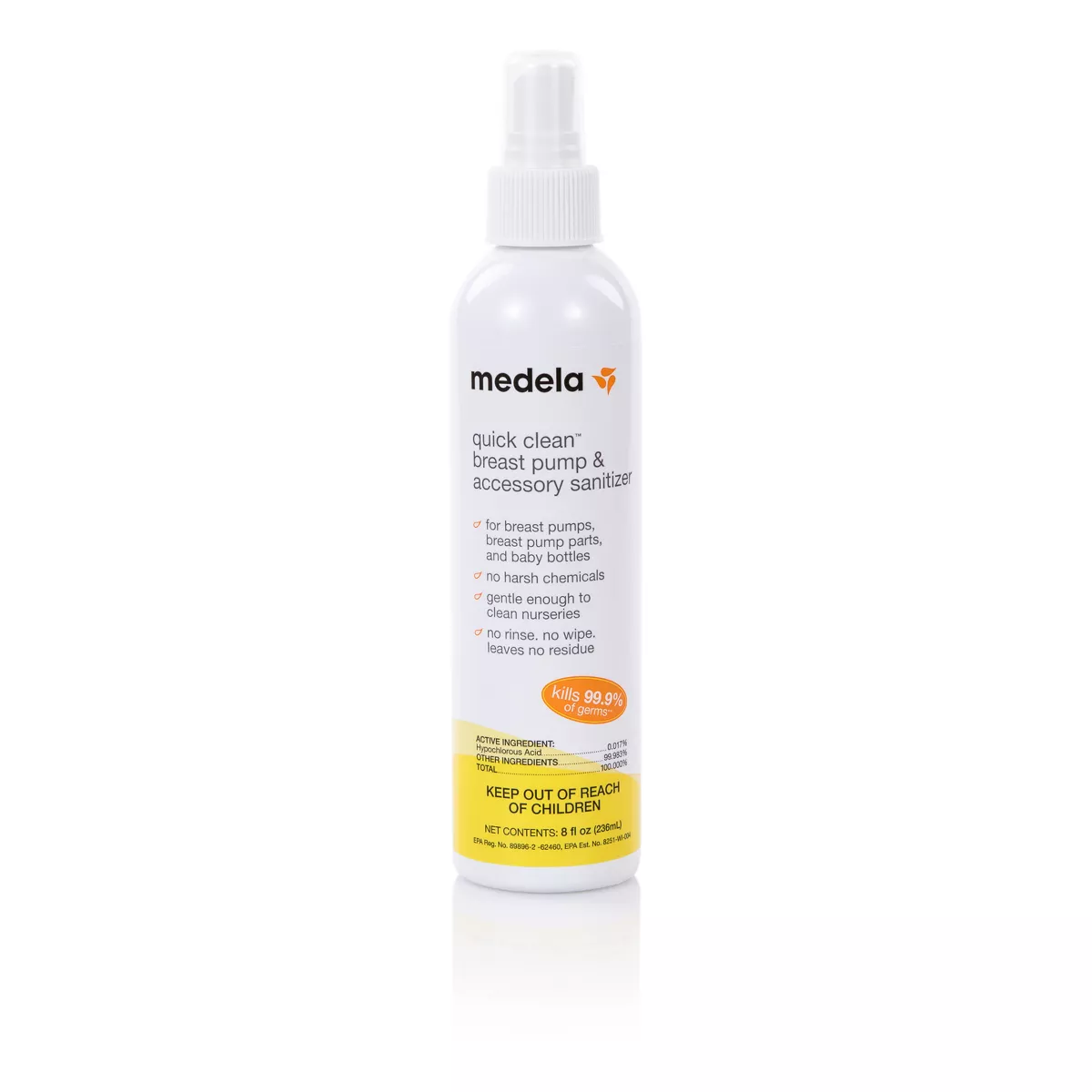 Medela Quick Clean Breast Pump & Accessory Sanitizer Spray - 8oz