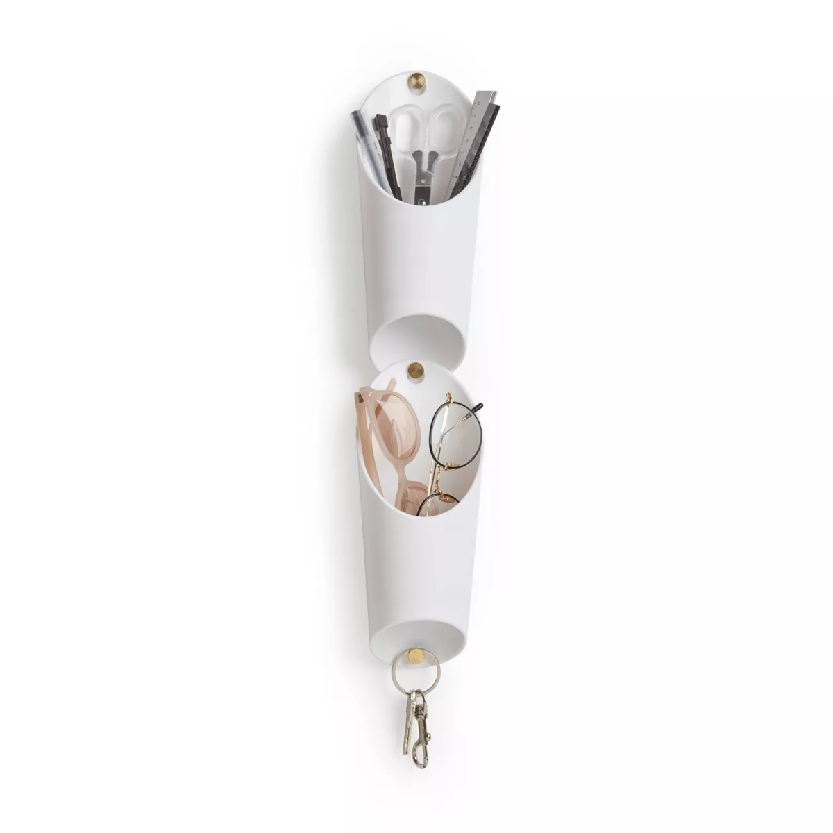 Set of 3 Floralink Wall Vessels White - Umbra