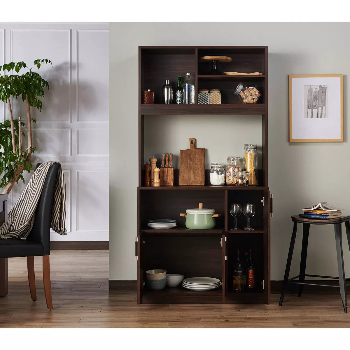Esla Modern Baker's Rack Wenge - HOMES: Inside + Out