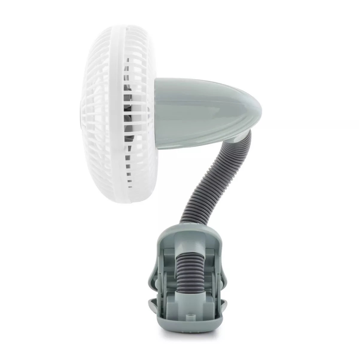 O2COOL 4" Battery Powered Portable Clip Fan Gray