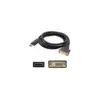 DisplayPort 1.2 Male to DVI-D Dual Link (24+1 pin) Female Black Adapter Which Requires DP++ For Resolution Up to 2560x1600 (WQXGA)