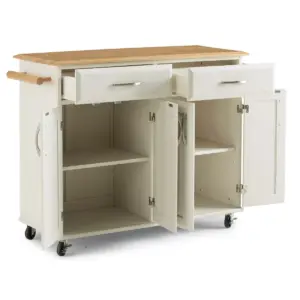 Dolly Madison White Kitchen Cart White - Home Styles