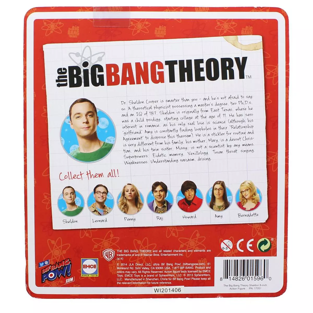 Bif Bang Pow Big Bang Theory Sheldon (Green Lantern/ The Flash) Retro Clothed 8