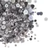 700 Pieces Round Grey Flatback Craft Resin Buttons 0.8-3cm with 4 Holes for DIY Crafts, Sewing and Scrapbooking