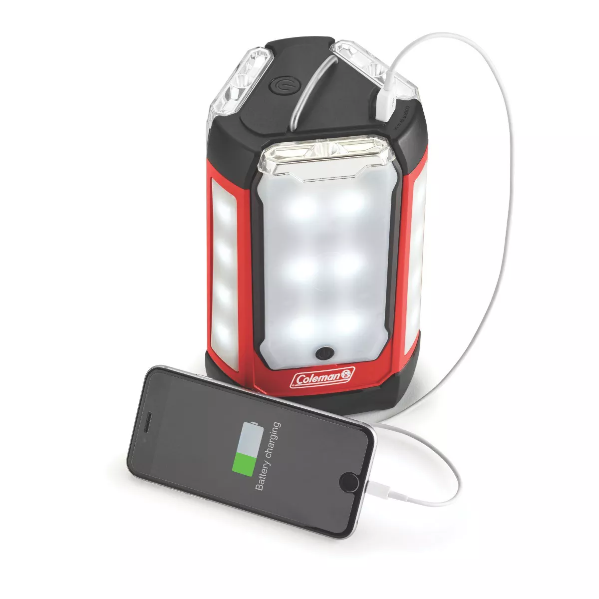 Coleman 3-Panel 600L LED Lantern - Red