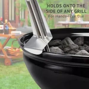 Ivation Premium 500W Electric Charcoal Starter – Quickly & Easily Ignite BBQ Grills Without Lighter Fluid or Matches – Double-Ring Design with Longer, Angled Handle Safely Heats in Just 6 Minutes