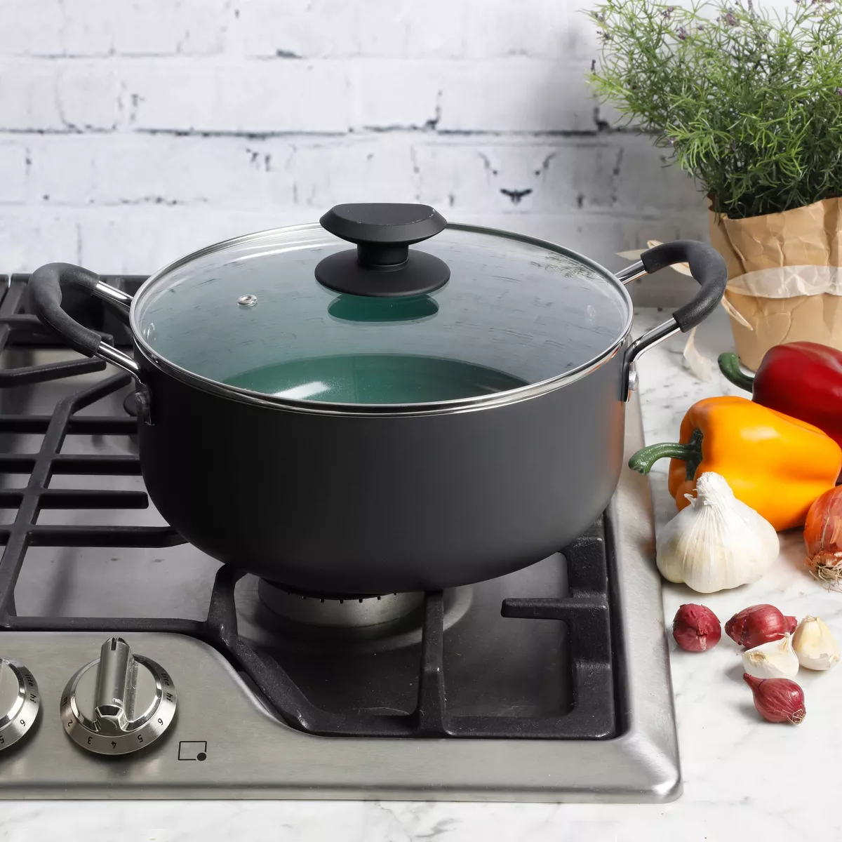 Gibson Home Eco-Friendly Home 5Qt Dutch Oven Ceramic Non-stick