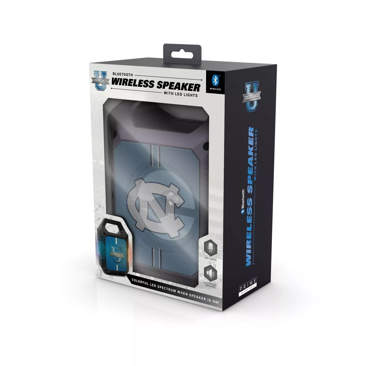 NCAA North Carolina Tar Heels Bluetooth Speaker with LED Lights