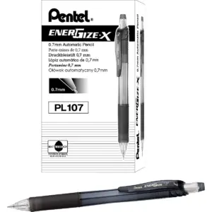 Pentel EnerGize X Mechanical Pencil .7 mm Black Barrel Dozen PL107A