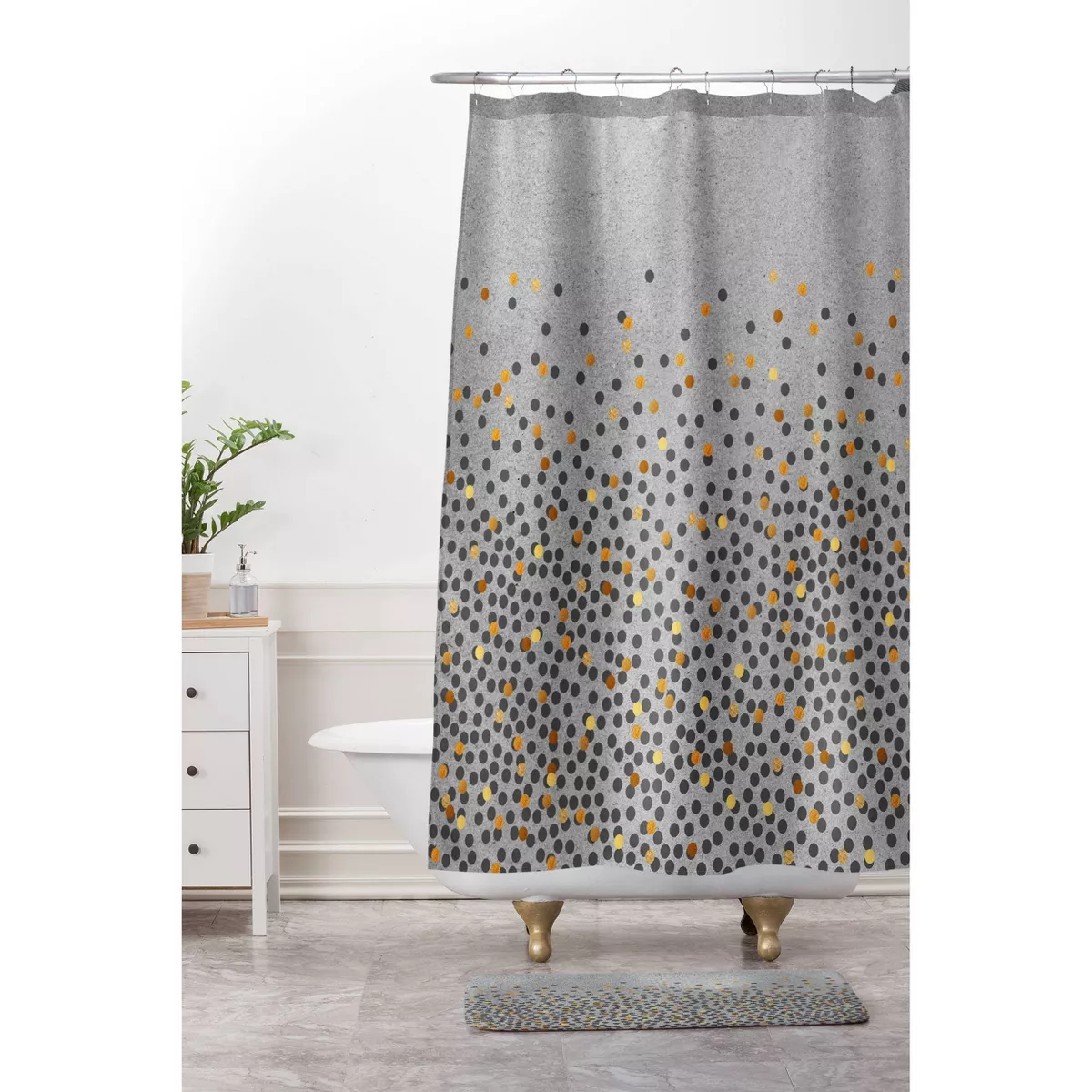 Iveta Abolina Gray Splash Bath Rugs and Mats Gray 24