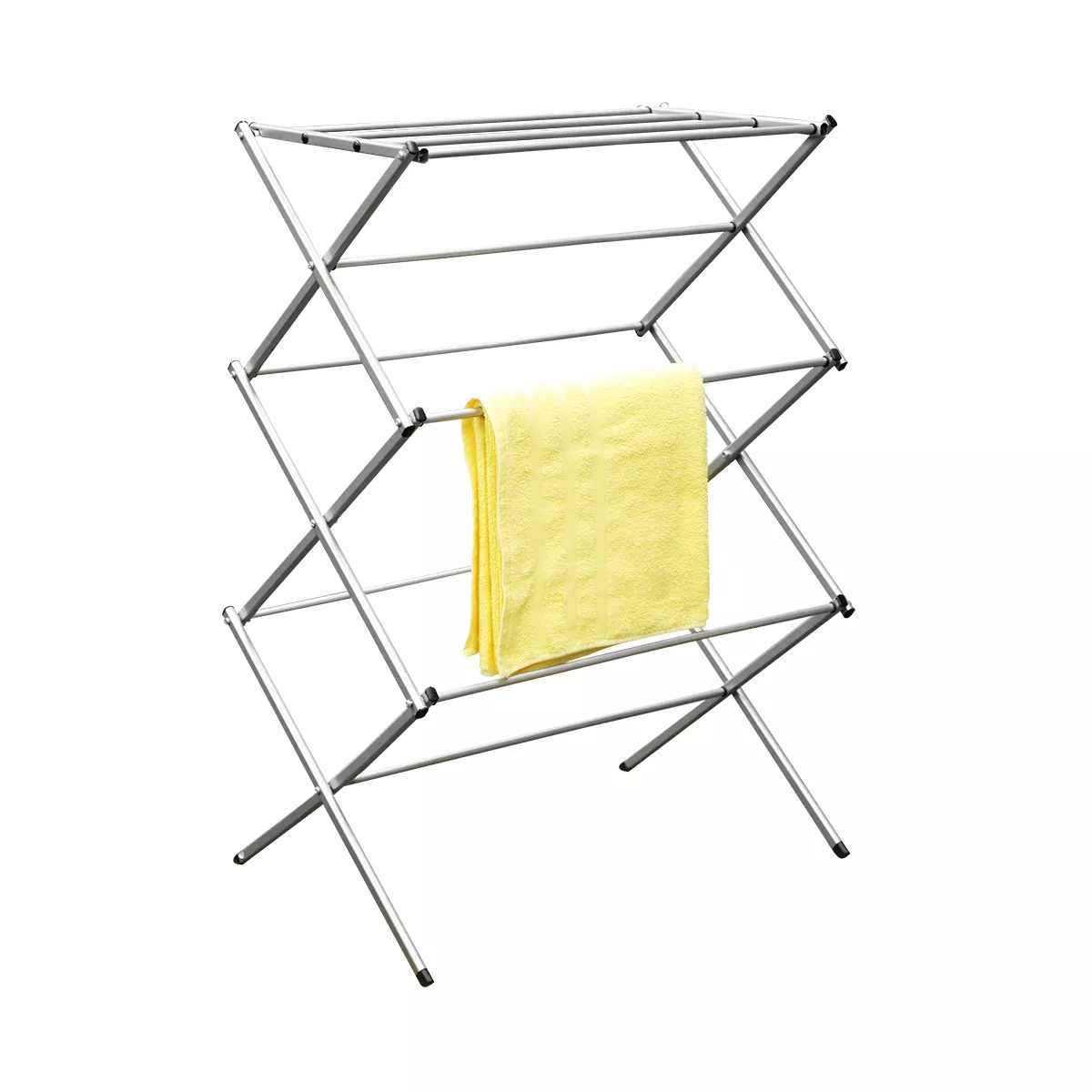 Sunbeam 3 Tier Rust-Proof Enamel Coated Steel Collapsible Clothes Drying Rack, Grey