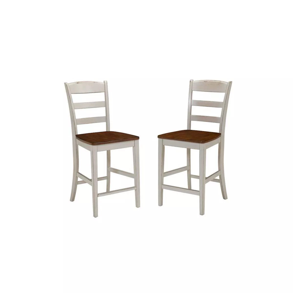 Monarch Kitchen Island and Two Stools Antique White - Home Styles