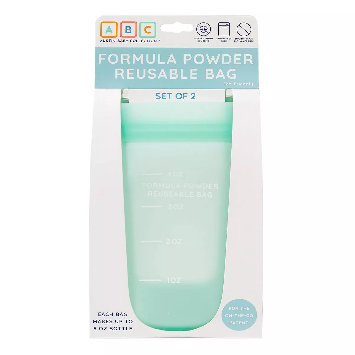 Austin Baby Collection Formula Powder Reusable Bag - 2pk