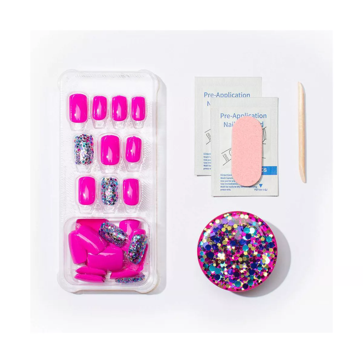 PopNails Premium with PopGrip - Confetti Party