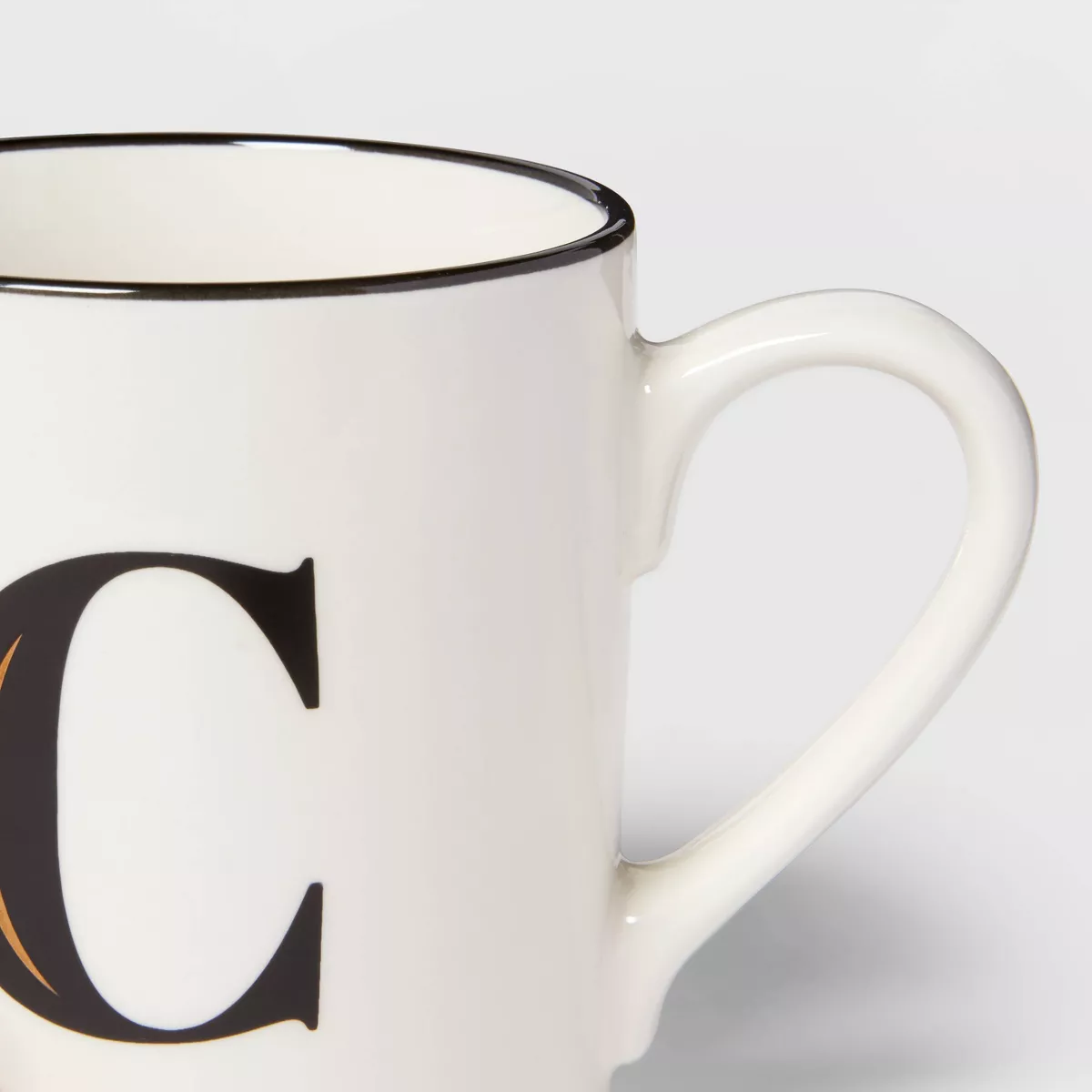 16oz Stoneware Monogram C Mug White - Threshold™