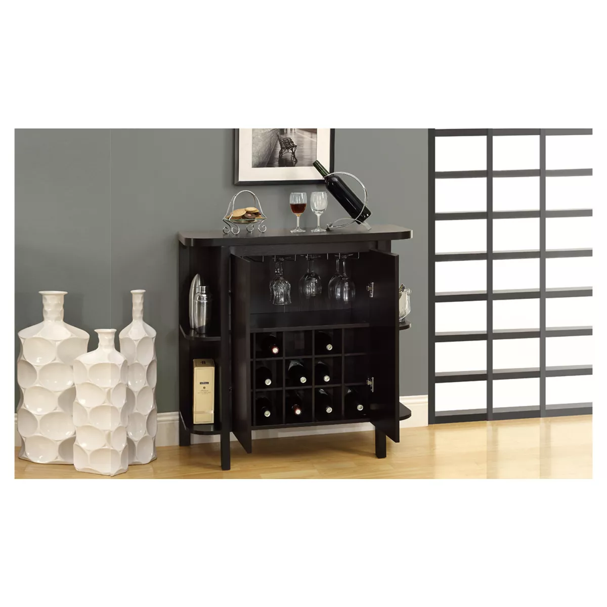 Home Bar with Storage Cappuccino - EveryRoom