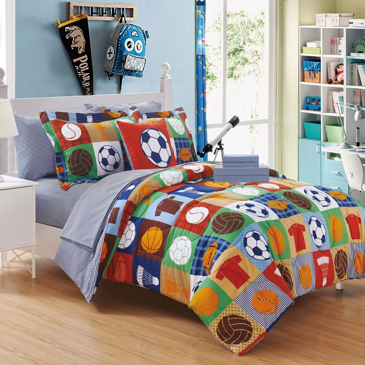 6pc Twin Leon Bed In A Bag Comforter Set Color - Chic Home Design