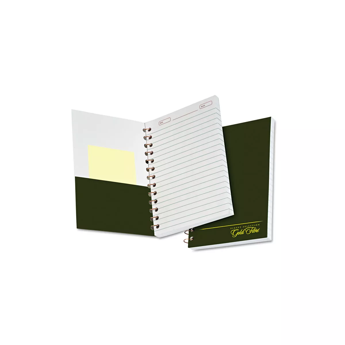 TOPS Products Gold Fibre Personal Notebook, College/Medium, 5 x 7, Classic Green, 100 Sheets 20801