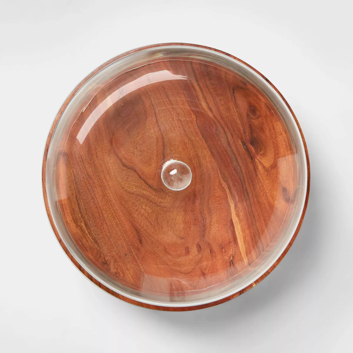 Round Glass & Wood Dessert Stand - Threshold™