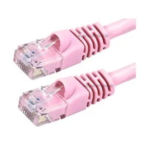Monoprice Cat5e Ethernet Patch Cable - 25 Feet - Pink | Network Internet Cord - RJ45, Stranded, 350Mhz, UTP, Pure Bare Copper Wire, 24AWG