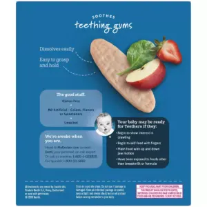 Gerber Teethers Strawberry Apple Spinach - 12ct/1.7oz Total
