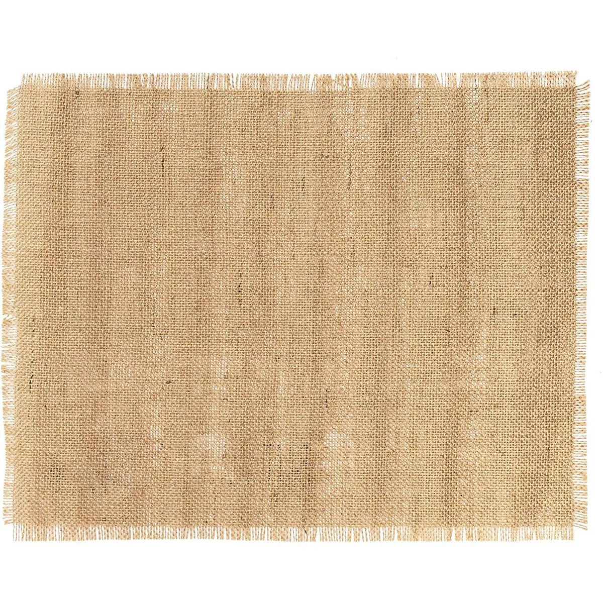 Brown Woven Burlap Table Placemats “Rise and Shine It's Coffee Time” Dining Table Mat for Kitchen Party Decor (17.7 x 13.8 in)