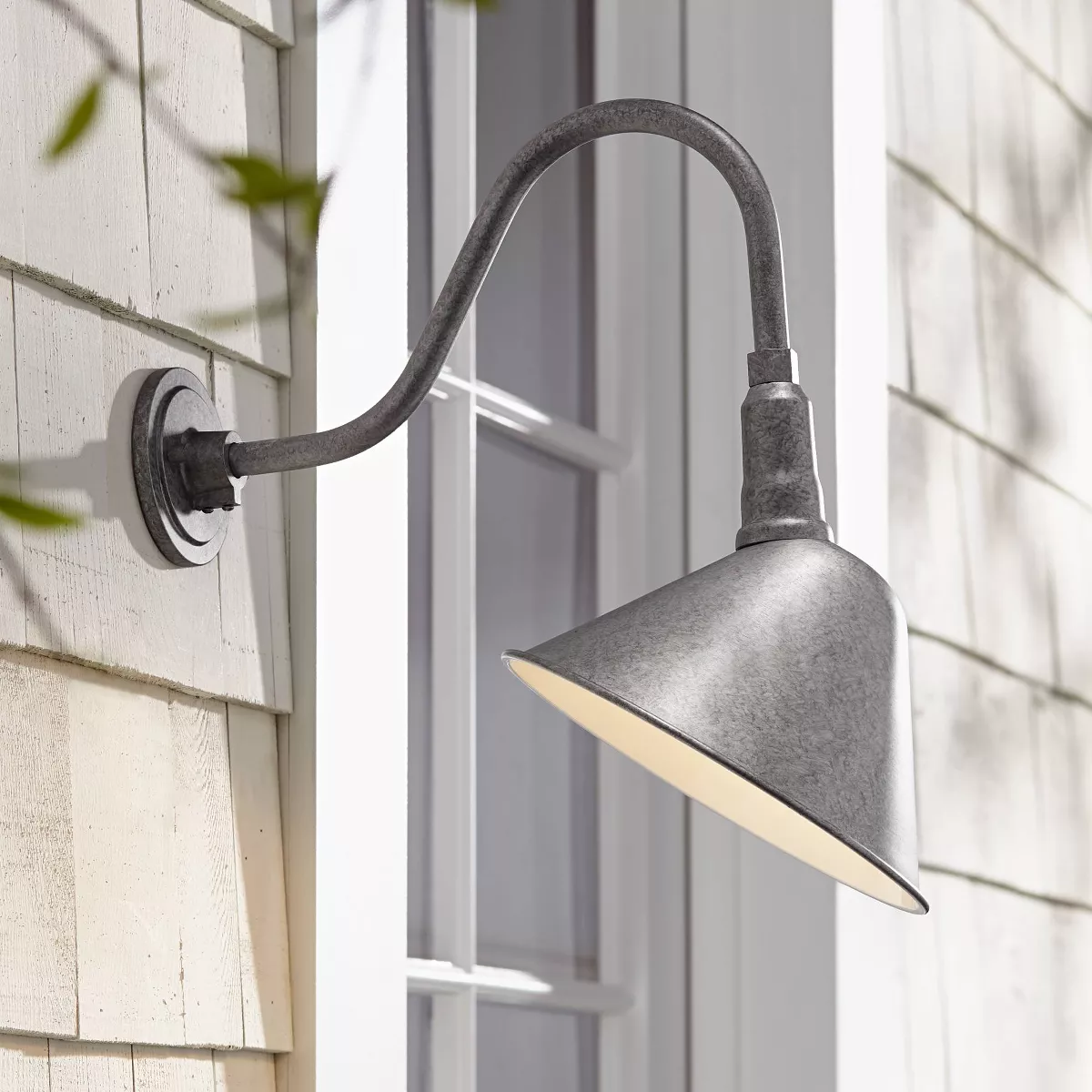 Franklin Iron Works Rustic Farmhouse Outdoor Barn Light Fixture Galvanized 18